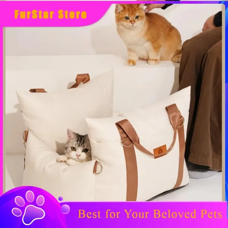 FurStarHigh Quality Car Seat Cover Cat Hammock Safety Seat Cushion Anti-theft Car Portable Home Dual-purpose Nest Pad Dog Access