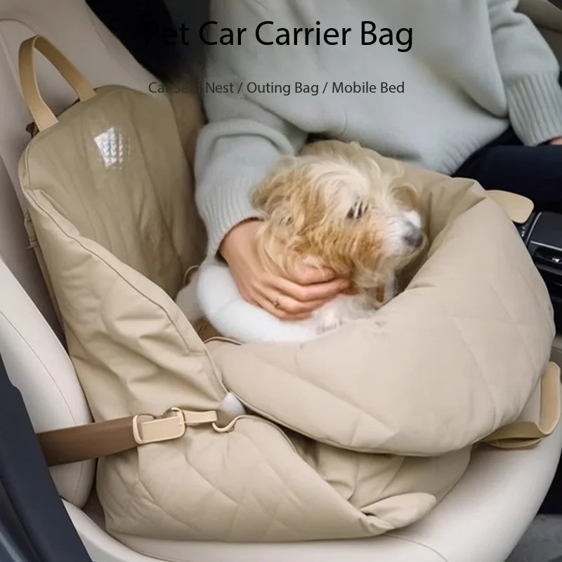 Home Dog bag, cat bag, portable dog car seat, portable puppy bag, pet seat cushion, anti-backing car artifact when going out