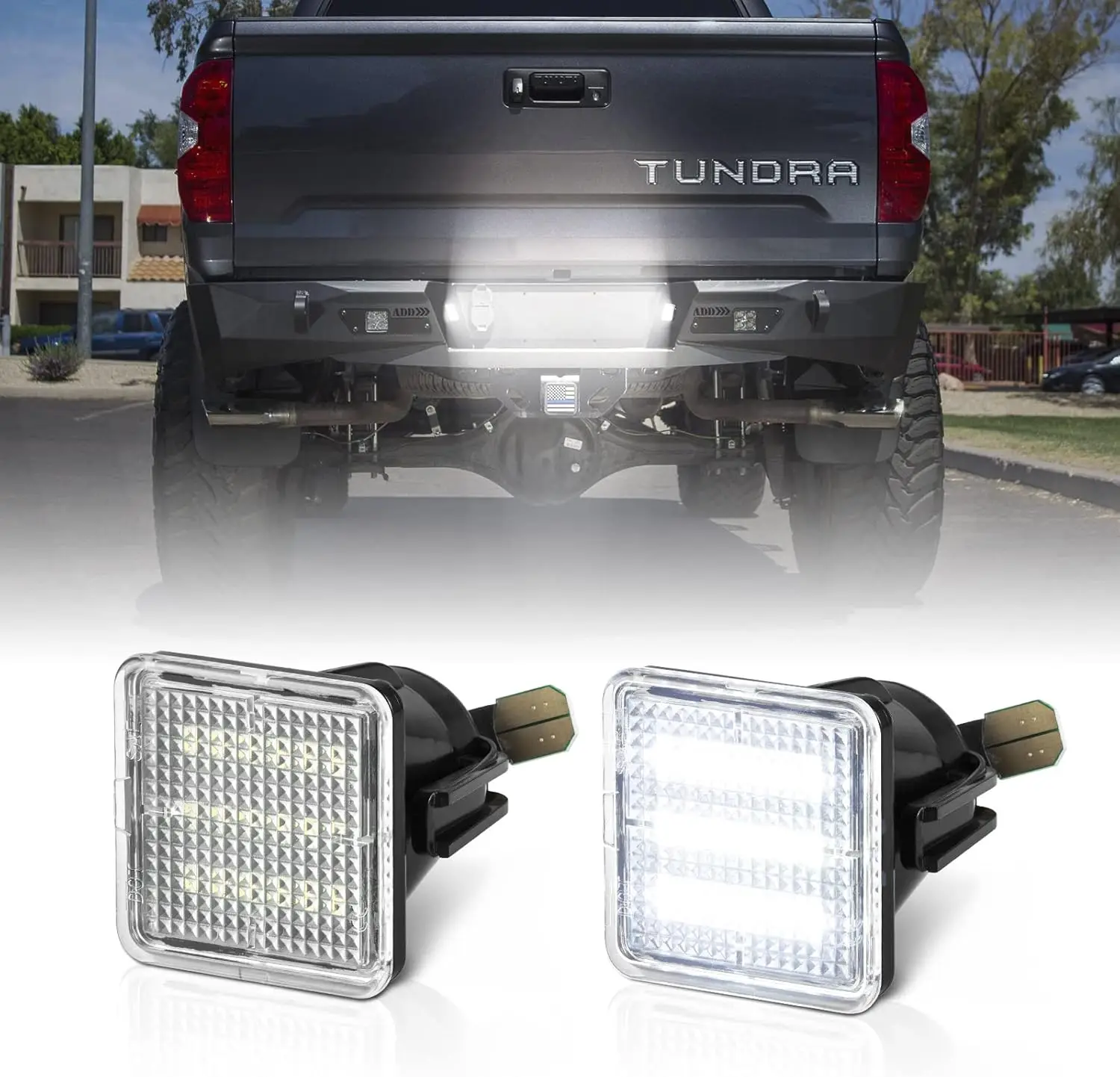 For Tacoma 2016-2023 & Tundra 2014-2021 White LED License Number Plate Light Lamp Replace OEM 81270-0C040 812700C040 TO2870101