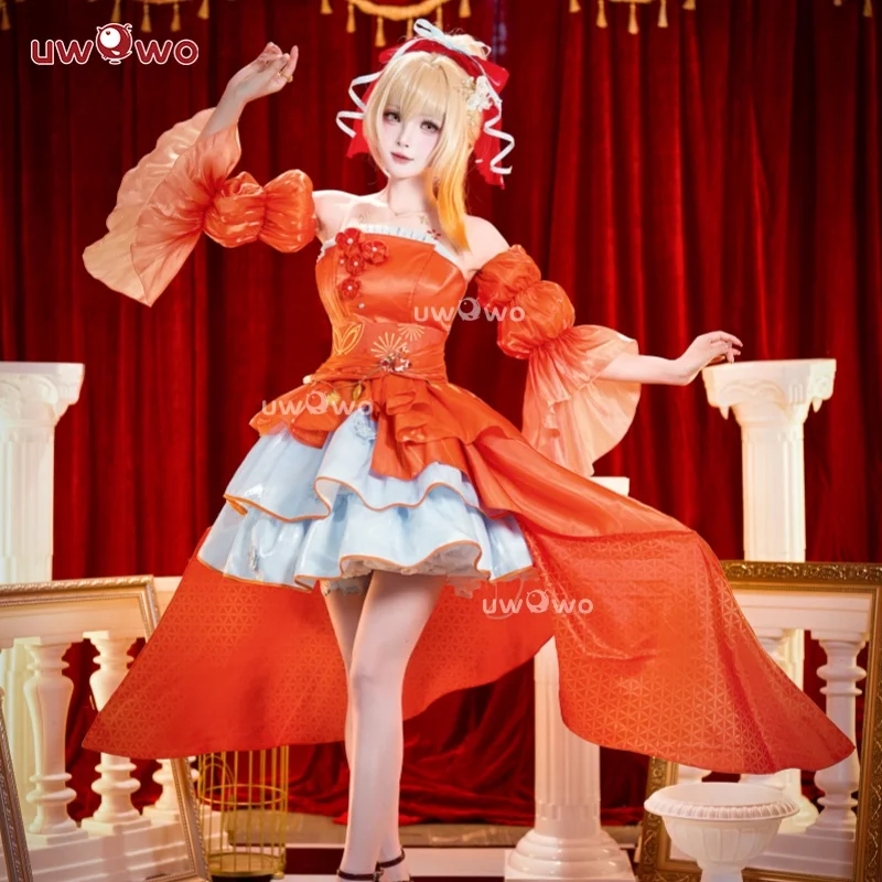 PRE SALE UWOWO Yoimiya Cosplay Game Genshin Impact Yoimiya Resplendent Feast Gown Cosplay Costume Halloween Costume