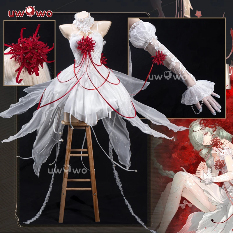 UWOWO Phrolova Cosplay Game Wuthering Waves WuWa Phrolova Cosplay Costume White Melody Gown S-3XL Halloween Costume