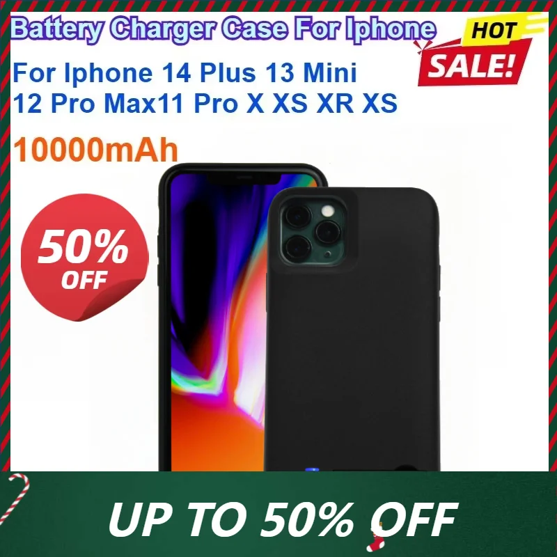 10000mAh Battery Charger Case for Iphone 14 Plus 13 Mini 12 Pro Max 11 Pro X XS XR XS Max 6 6S 7 8 Plus New Power Bank Case