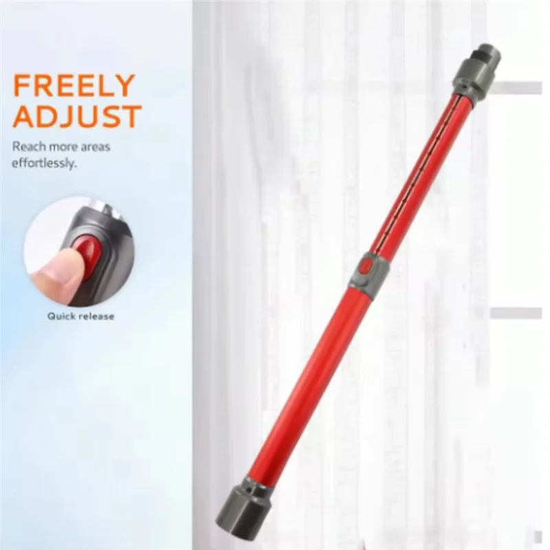 A60P Premium Aluminum Alloy Extension Rod For Dyson V7/V8/V10/V11-Adjustable Length Metal Replacement Wand