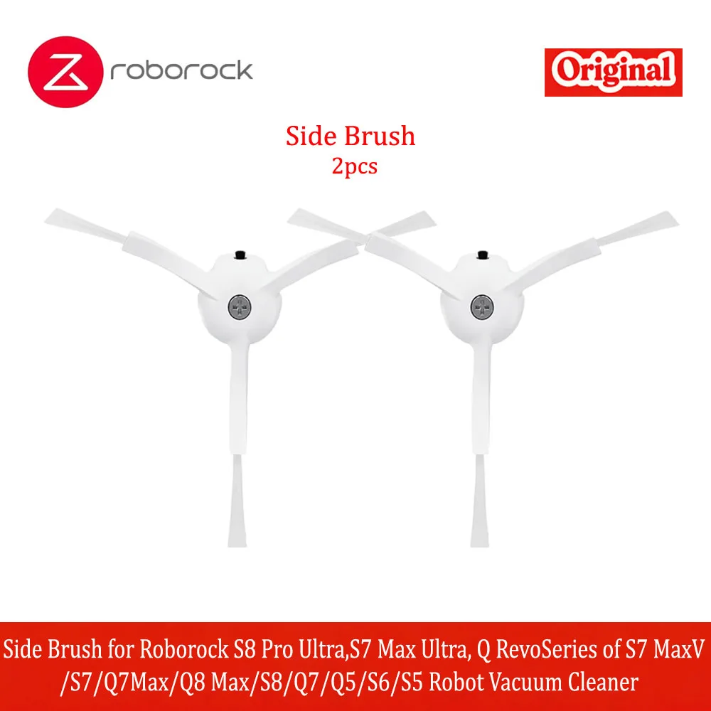 Side Brush for Roborock S8 Pro Ultra,S7 Max Ultra, Q Revo, Series of S7 MaxV/S7/Q7Max/Q8 Max/S8/Q7/Q5/S6/S5 Robot Vacuum Cleaner