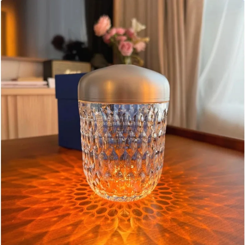 Mini Pinecone Crystal Table Lamp,Decor Night Light Ambient Lamp for Bedroom Bedside Home Ornament  Decoration