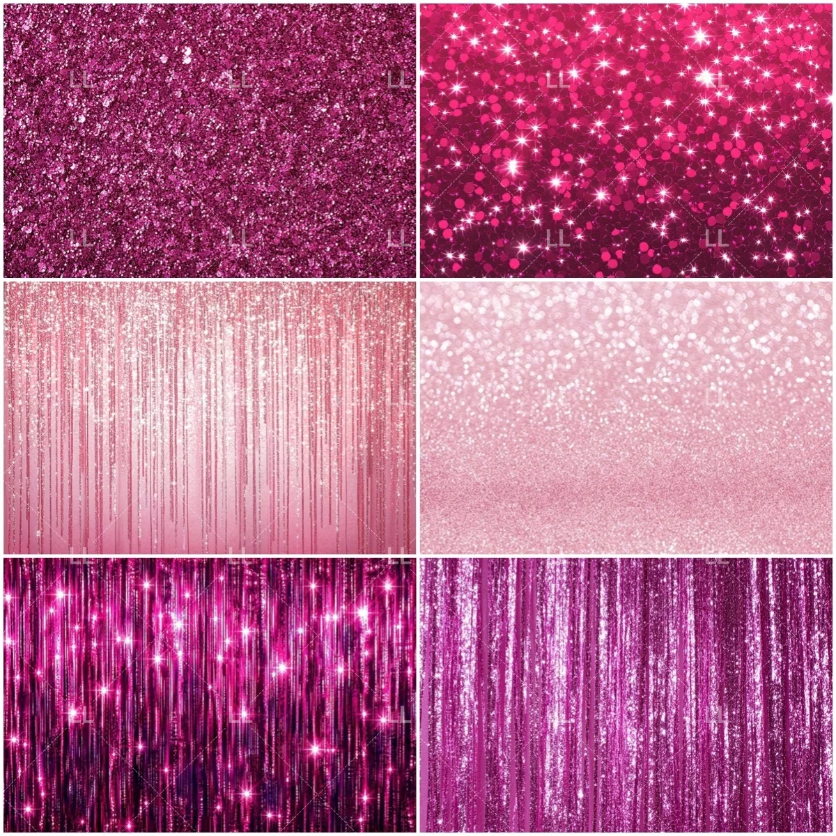 Pink Shimmer Wall Glitters Sequin Dreamy Background Light Shiny Birthday Party Decoration Anniversary Wedding Photography Props