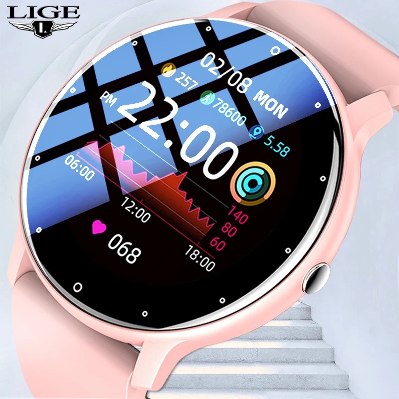 LIGE 2025 New Smart Watch Women Full Touch Screen Sport Fitness Watches IP67 Waterproof Bluetooth For Android ios smartwatch Men