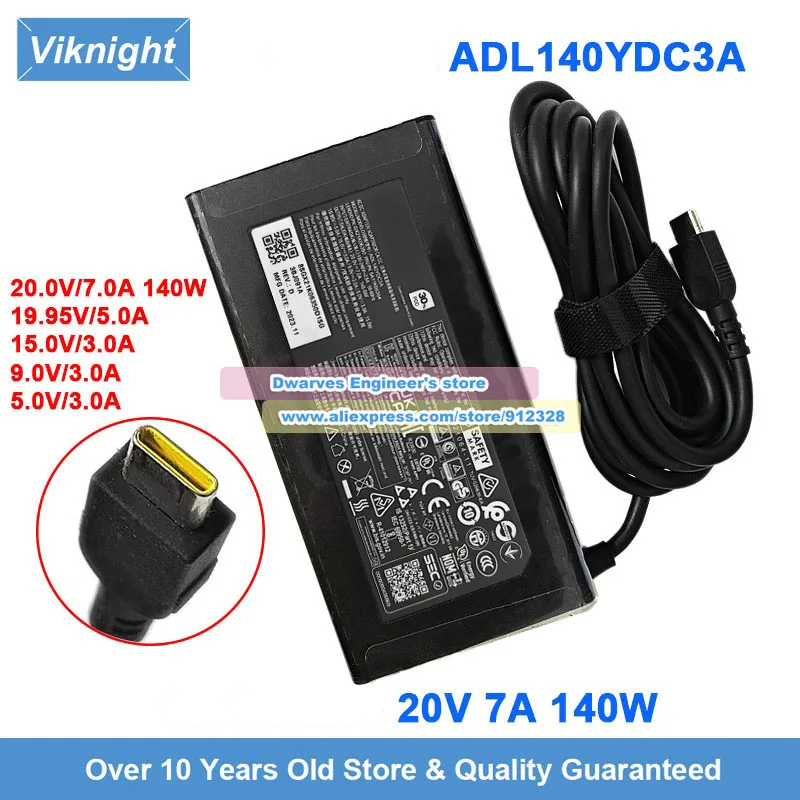 20V 7A 140W AC Adapter ADL140YDC3A 5A11K06364 Laptop Charger For LEGION SLIM 7I GEN 8 IDEA PRO 14IRH8 I5-13500 Yoga Pro 7i