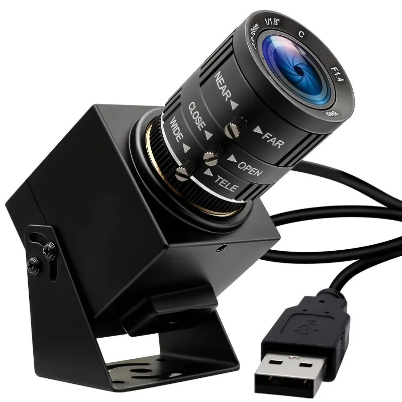 11.6MP High Speed USB Camera 1080P 120fps 4K 30fps Webcam Driverless Mini Zoom Webcam with 3.6 10mm Zoom Lens