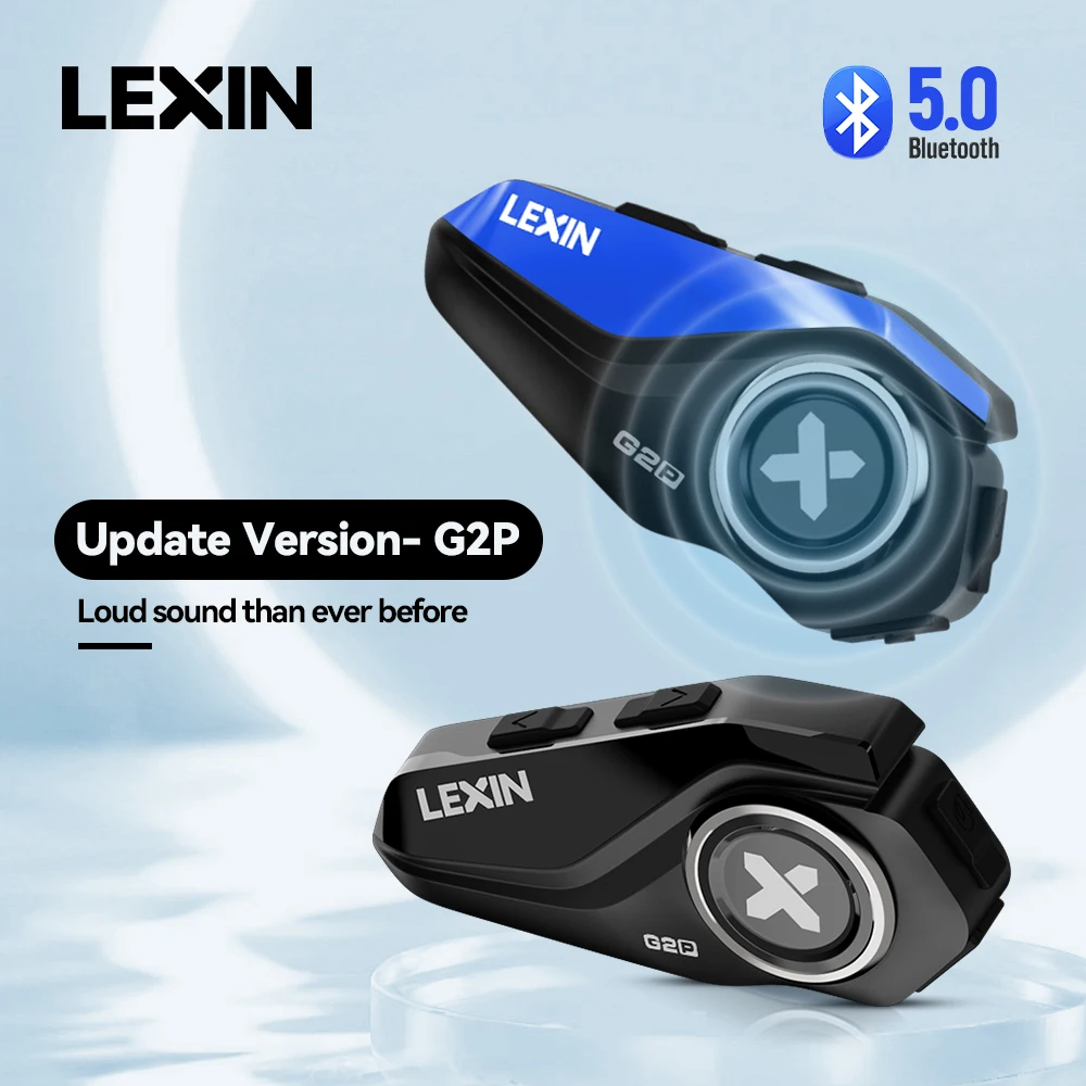 Lexin-G2P Motorcycle Helmet Bluetooth Intercom  Up To Pair 6 Riders&Big Button Design Exchangeable Pattern Shell  120KM/H