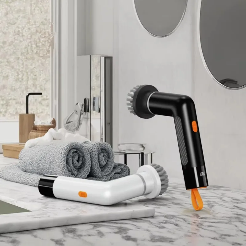 Multifunctional 4-in-1 Electric Cleaning Brush Automatic USB Wireless Rotary Scrubber Cleaning Shoe Brush Kitchen Cleaning Tool