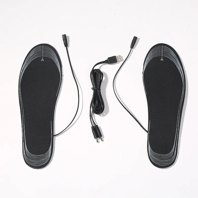 Shoe Insoles USB Heated No Battery Outdoor Sports Feet Warmer for Men Women Winter Indoor Home Use Only Can't Be Charged Battery