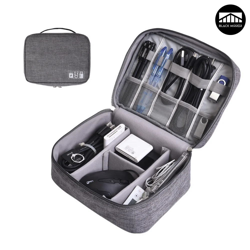 Large Capacity Electronics Accessories Travel Organizer Mouse Power Bank Cable All-in-One Portable Waterproof Storage Bag