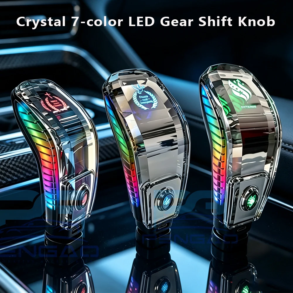 Crystal Gear Shift Knob  RGB LED For Renault Koleos Kadjar Automatic Shifter Lever Car Interior Modification Accessories