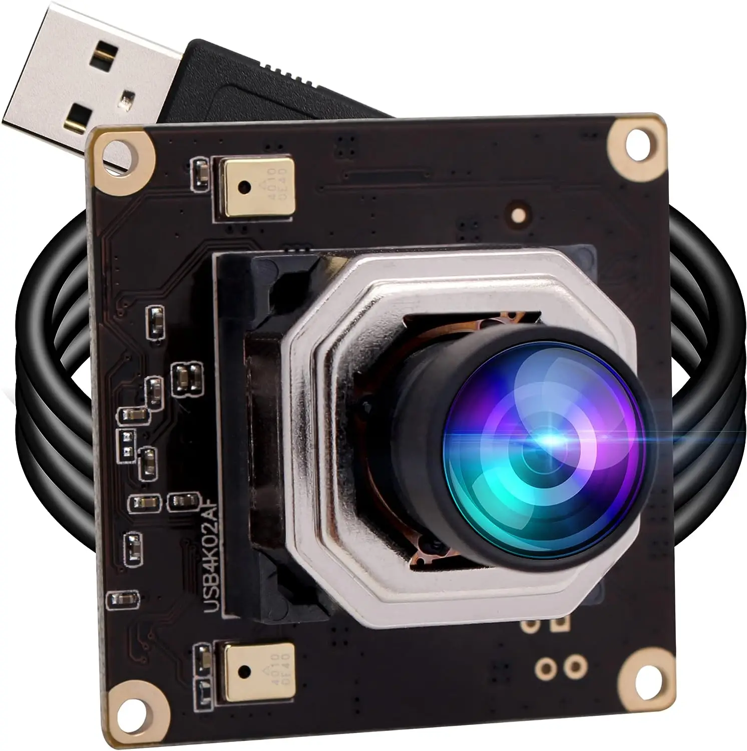 UHD 4K Autofocus USB Camera Module with Microphone IMX415 No Distortion Lens Mini UVC USB2.0 Webcam Board for Machine Vision