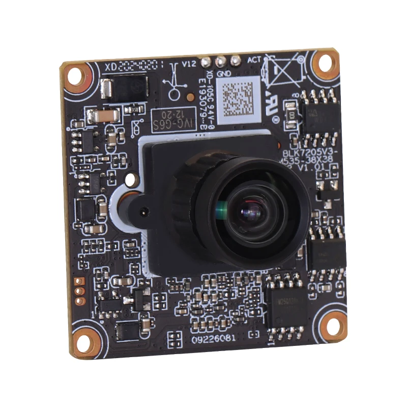 5MP 4.3mm 75degree Distortionless POE Webcam Imx335 Sensor Black Light Level H.265AI/H.265+ Mini IP Camera Module