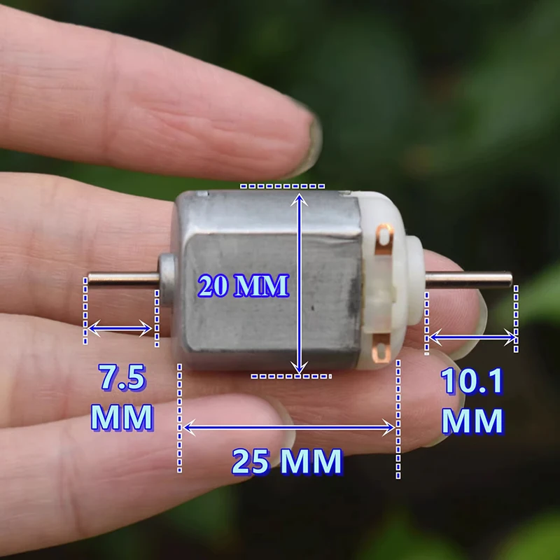 FF-130SA High Speed Dual Shaft Mini 130 Motor 17400RPM DC 6V-12V Micro 20mm Electric for DIY Hobby Toy Model
