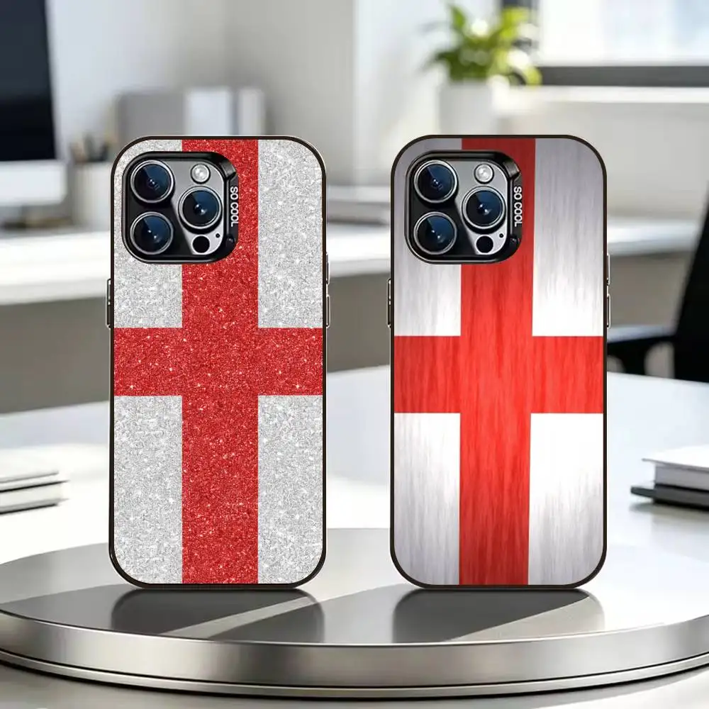 England Flag Phone Case For iPhone 17 16 15 14 13 12 11 XS X XR 16E Pro Max Plus E Air Mini smartphone  Cover
