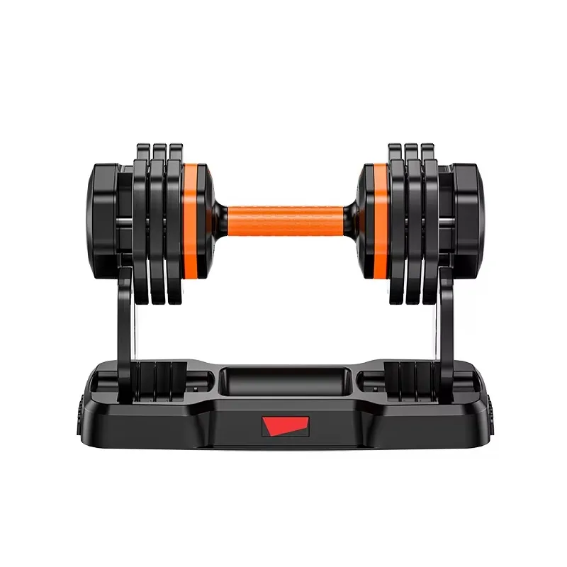 High Quality 55lbs Adjustable Dumbbell Set Indoor Fitness Equipment with Portable Plastic and Rubber Weights In-Stock