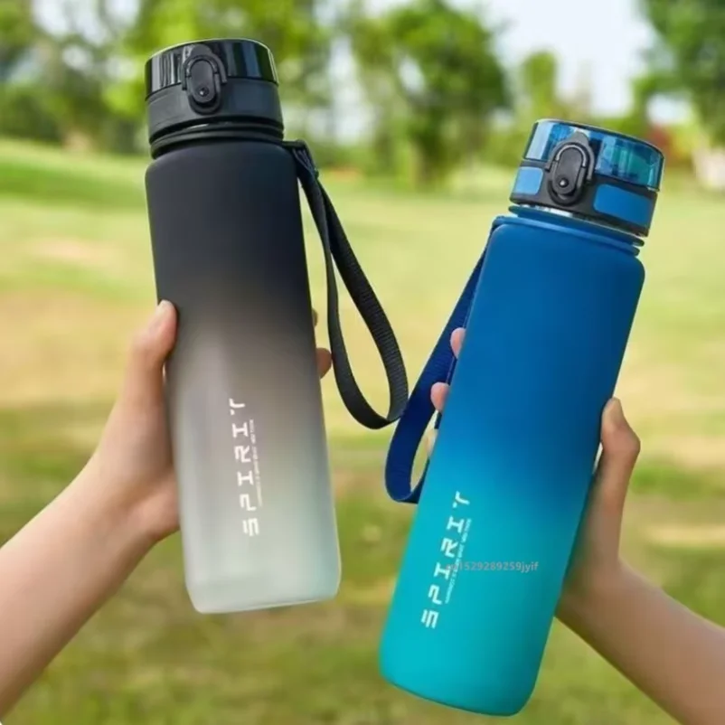 Gradient Water Bottle - 1000ml/500ml/650ml/750ml Capacity Outdoor Camping Drinking Travel Portable Gym Fitness Jugs