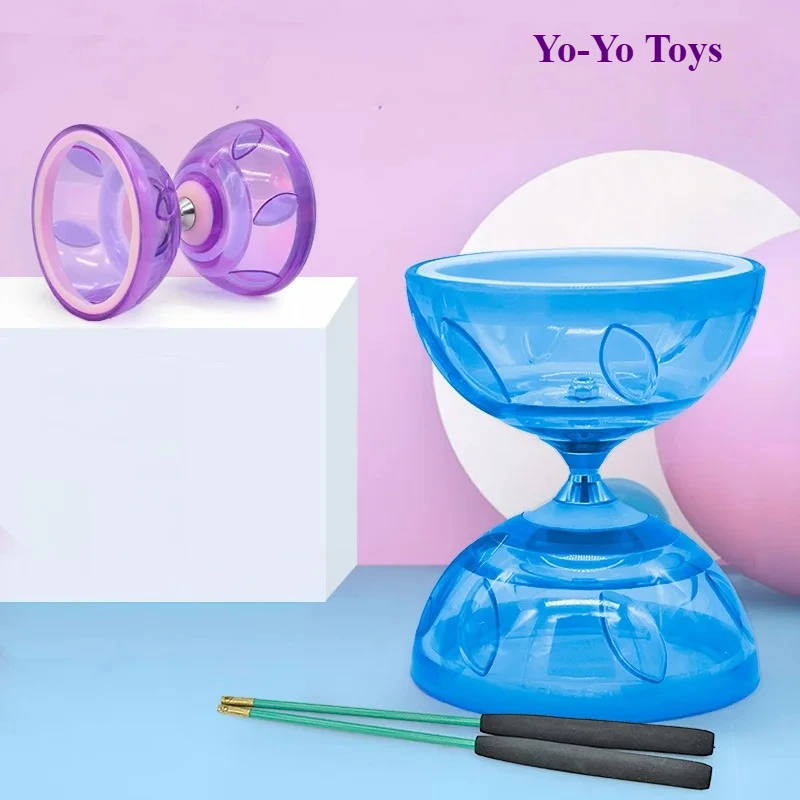 New Portable Diabolo Set Yo-Yo Toys Outdoor Fitness Equipment Suitable For Adults And Children Soft Rubber Diabolo Ringing