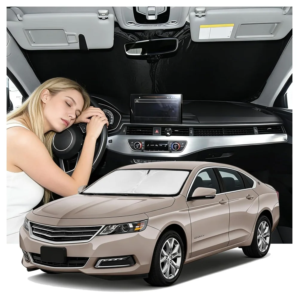 Custom Fit Foldable Windshield Sunshade For Chevrolet Impala 2014-2020 UV Block Cooling Car Windshield Accessory