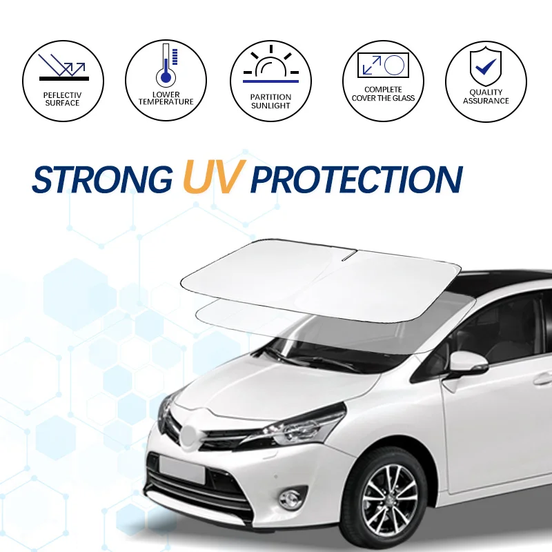Car Windshield Sun Shade Window Shade Foldable Sun Visor Protector Blocks UV Rays For Toyota Verso CHR 86 Car Summer Accessories