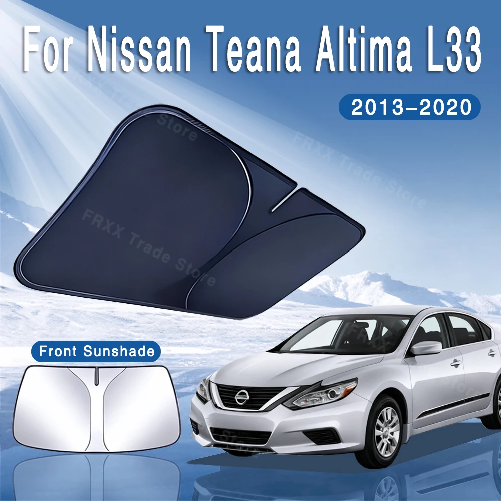 Foldable Car Sun Visor Front Windshield Sunshade Heat Insulation Summer Auto Accessories For Nissan Teana Altima L33 2013~2020