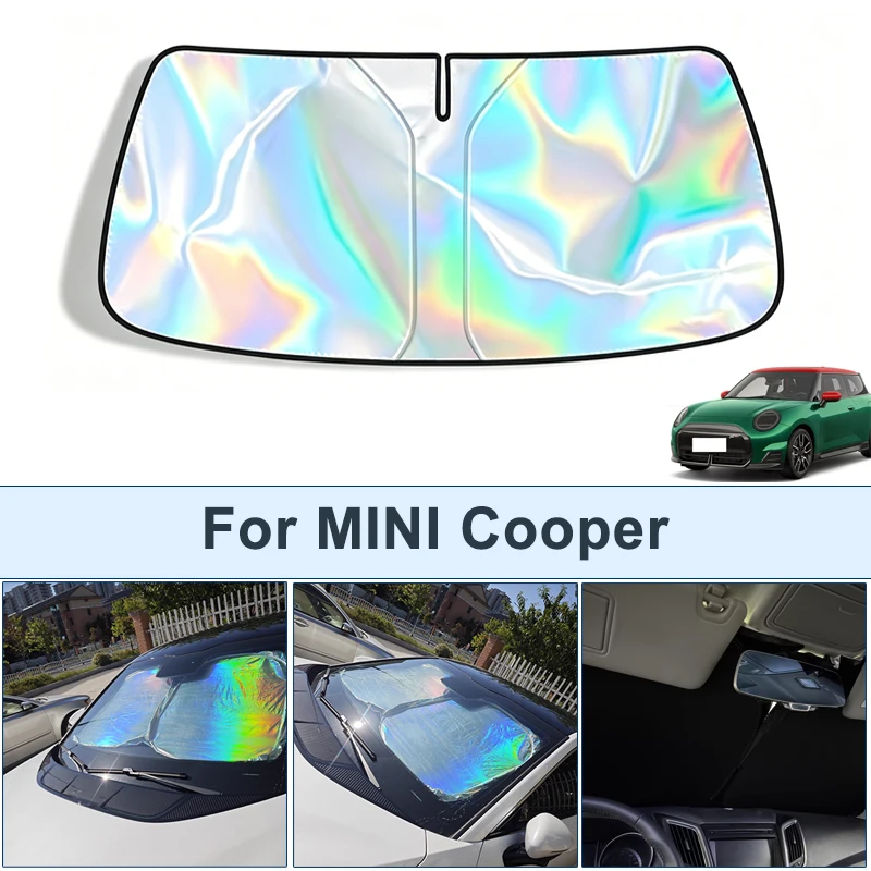 Foldable Front Windshield Sun Shade For MINI Cooper UV Reflective Sun Protection Cover Car Interior Accessories