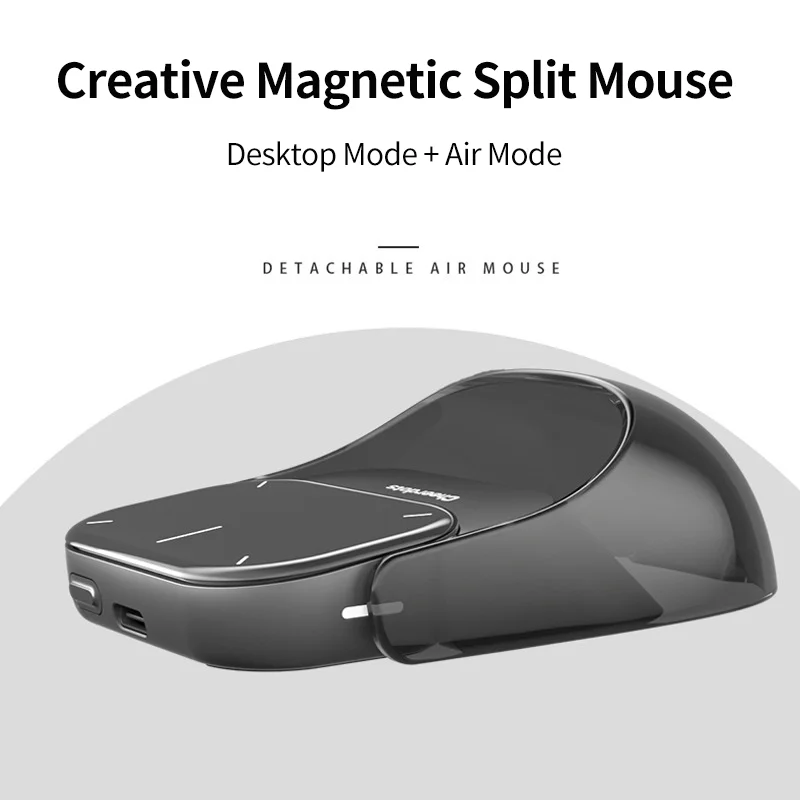 Magnetic Split-Design Bluetooth Mouse Rechargeable Touch and Click Functionality Laser Presentation Conference Air Mouse