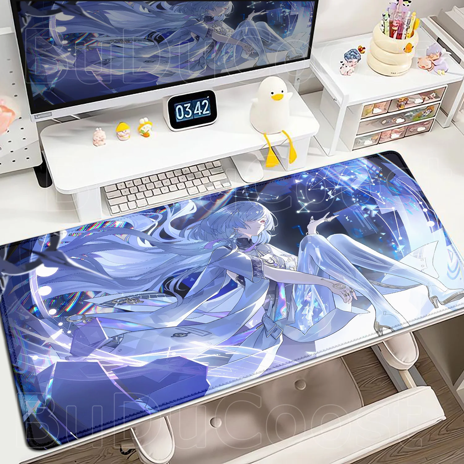 New Pretty Anime Game Wuthering Waves Large Mouse Pad PC Accessories Xxl Kawaii Mornye HD Printing Desk Mat Protector Mousepad