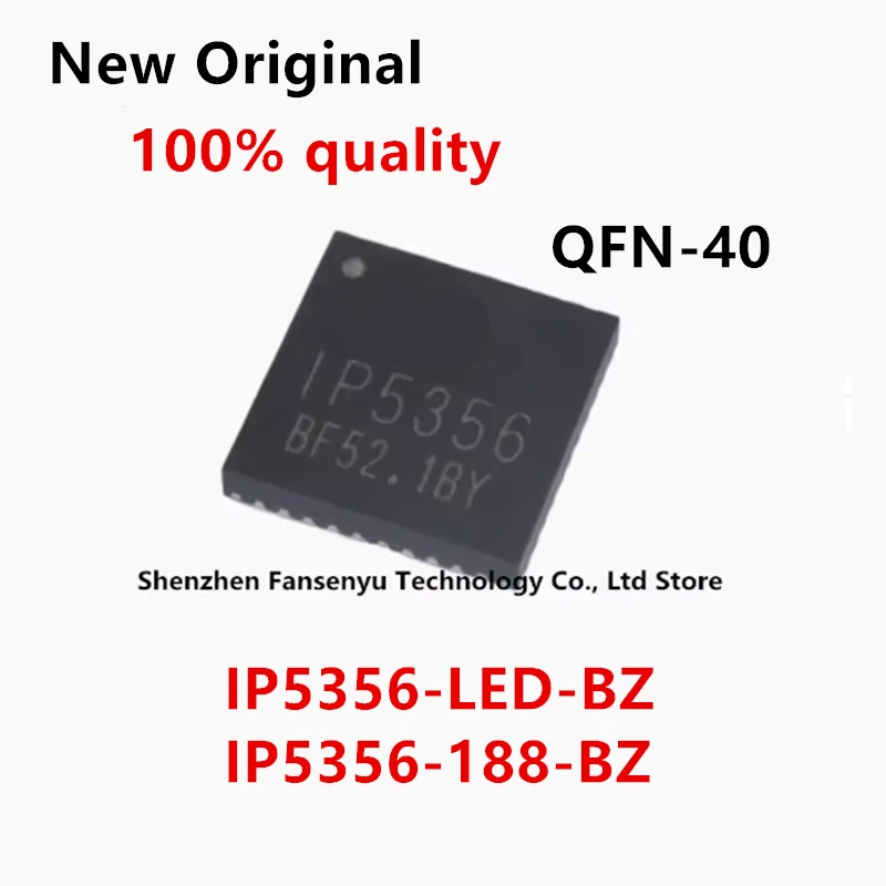(1piece)100% New /LOT Original IP5356-LED-BZ IP5356-188-BZ IP5356 QFN-40 Mobile power IC