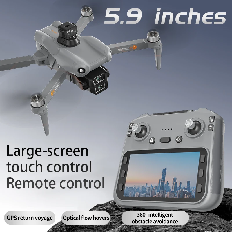 L300 Pro GPS Professional Drone With 4K HD Camera Screen Obstacle Avoidance EIS Anti-Shake FPV Brushless RC Quadcopter