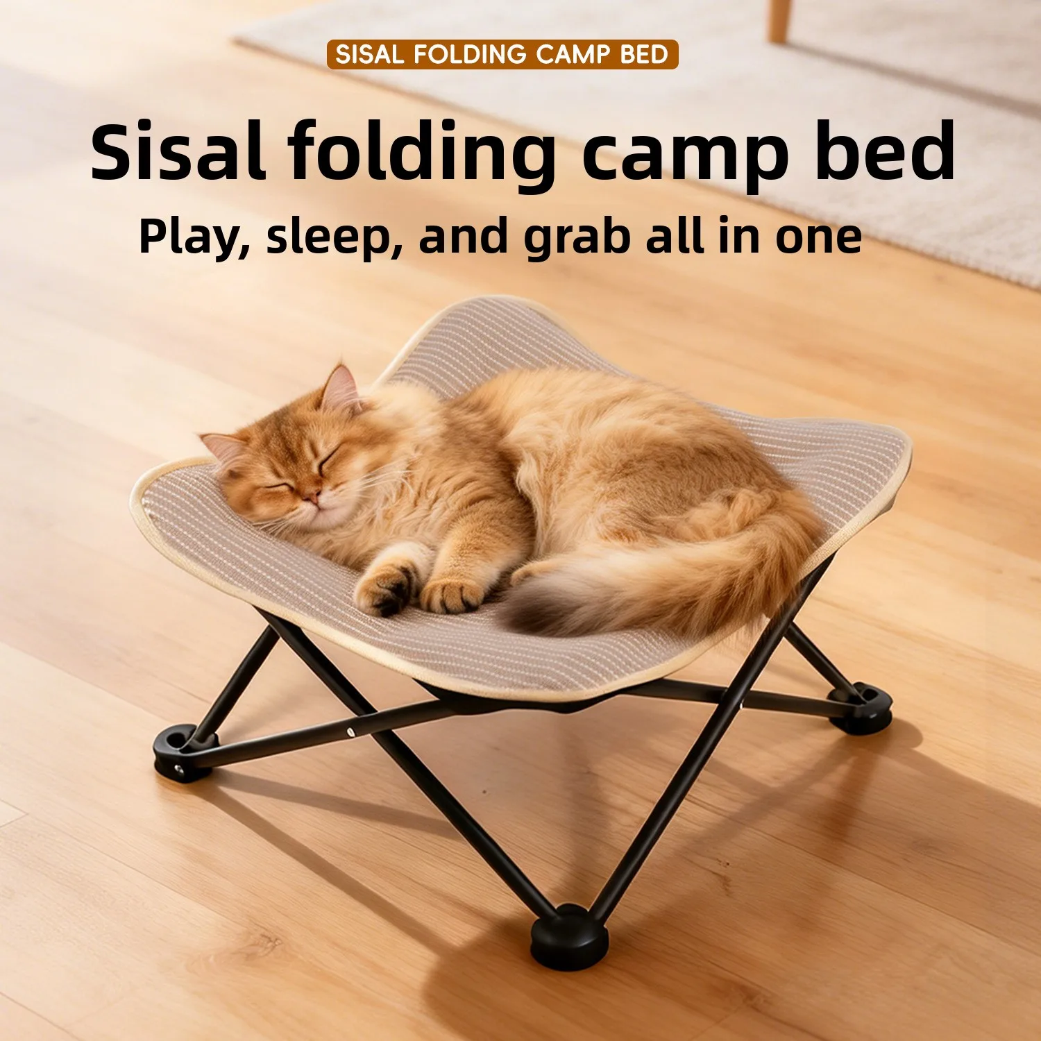 Cat Bed Elevated Pet Foldable Bed Summer Cat Scratchers Lounge Chair Pet Supplies Outdoor Camping Cat Accessories Indoor