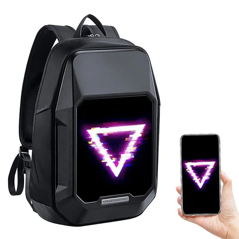 64x64 Pixel LED Display 15-Inch Laptop Shoulder Bag Backpack Camera Portable Men Waterproof Backpacks Back Pack School Bag