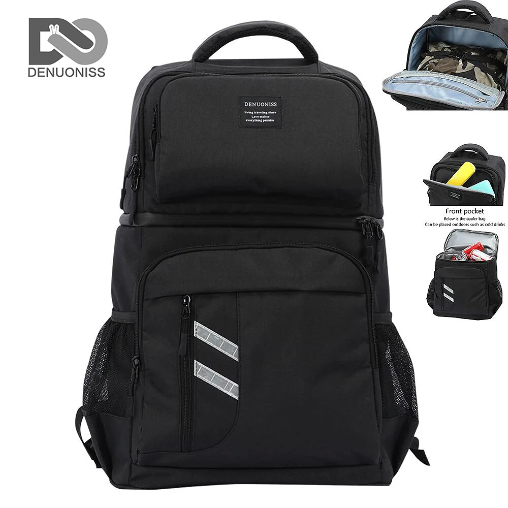 DENUONISS Fashion Men Backpack Shoulder Bag Male Cooler Bag Travel Backpacks Everyday Bagpack For Teenager Boy Mochila 2024