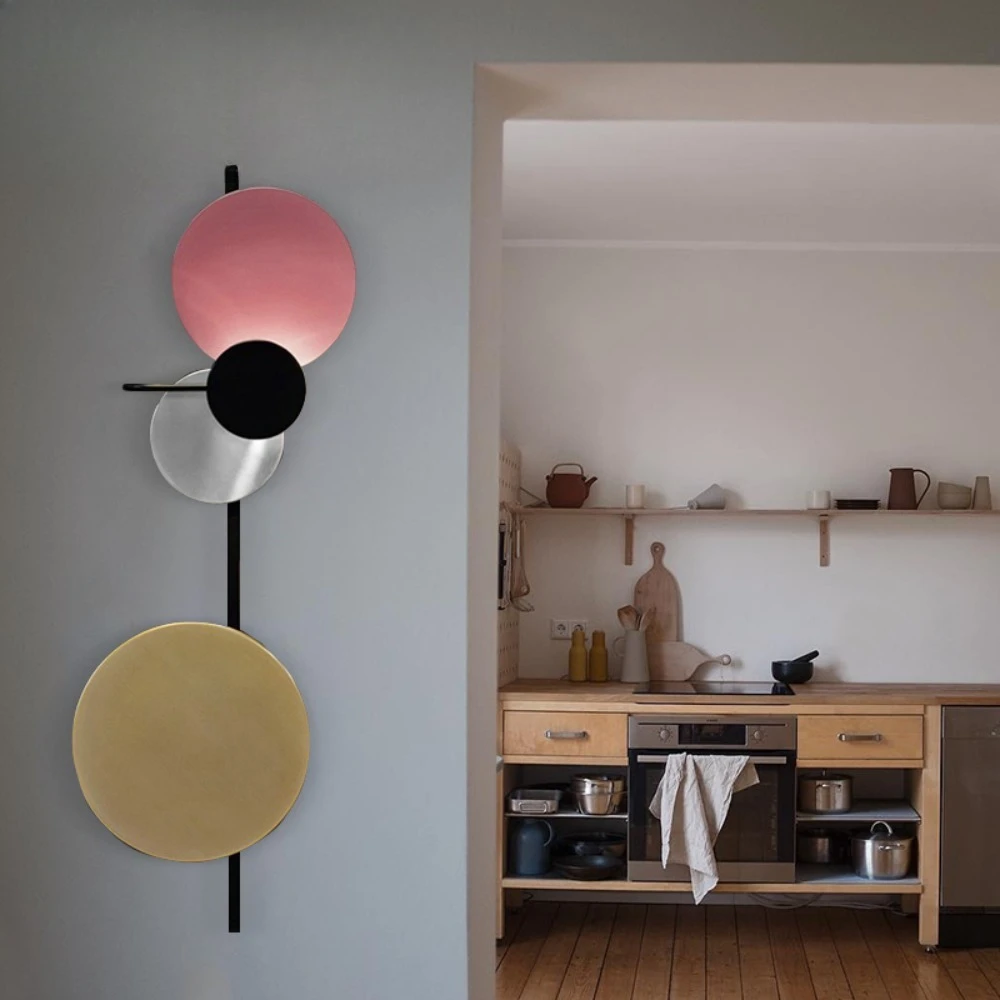 Modern design home decoration design creative led bedside bedroom wall art light hotel interior surface installation