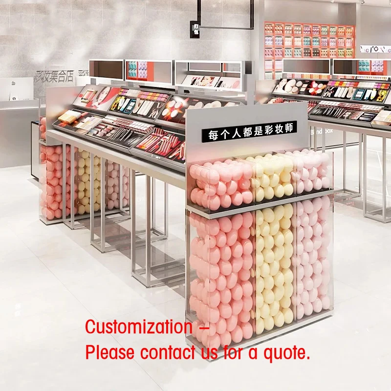 custom.Modern Shopping Mall Makeup Display Shelf Cosmetic Display Racks Perfume Stand