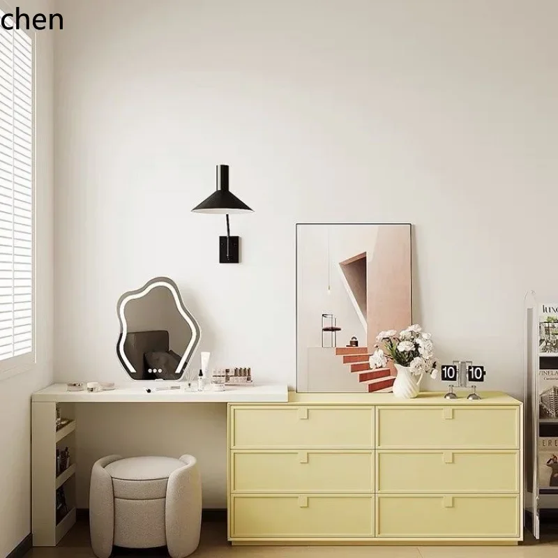 i5.21 Six-Drawer Dressing Table Integrated Solid Wood Makeup Table Bedroom Modern Simple Storage Cabinet