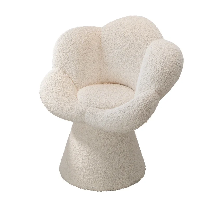 #￥Rotating Makeup Chair Bedroom Dressing Table New Makeup Stool Light Luxury Vanity Stools Velvet Backrest Chair Home Use