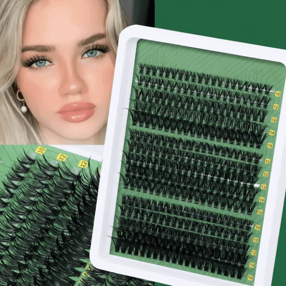 Natural Look False Eyelashes Bond and Seal Cluster Design DIY Lash Extension Kit Wispy Style Eye Makeup Tools Makeup Enhancement