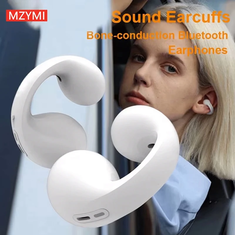 MZYMI TW01 Bone Conduction Bluetooth Earphone Wireless Headset Mini Sports Earbuds TWS Ear Hook Waterproof Portability Headphone