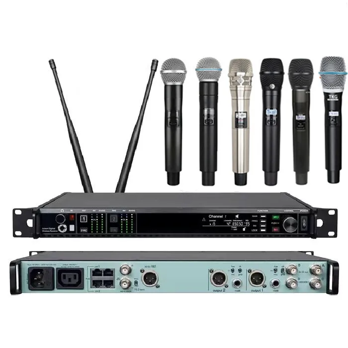 Headset Lavalier Dual Channel Best Professional Wireless Microphone System