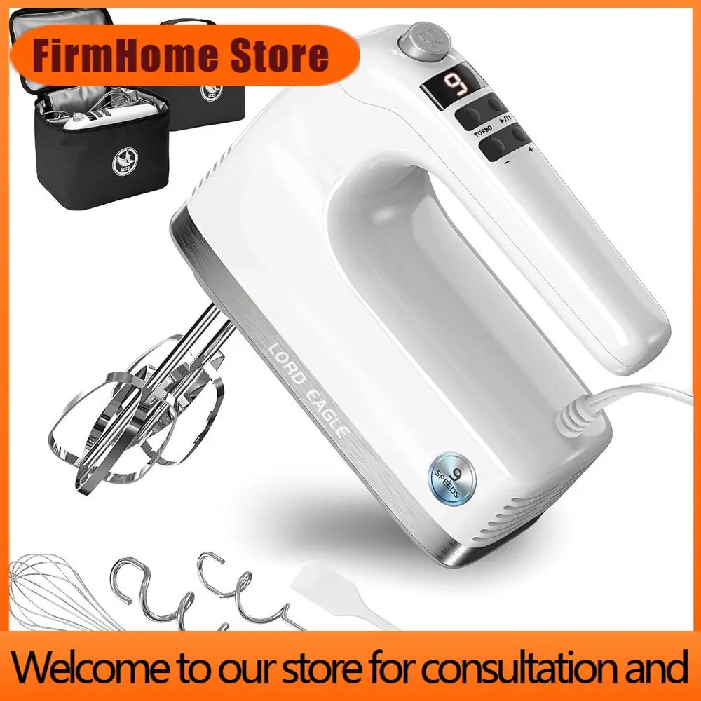 FirmHome Store9-Speed Digital Hand Mixer, 500W Motor, Kitchen Aid With 6 Accessories, Lightweight Egg Beaters, Stain-Resistant &