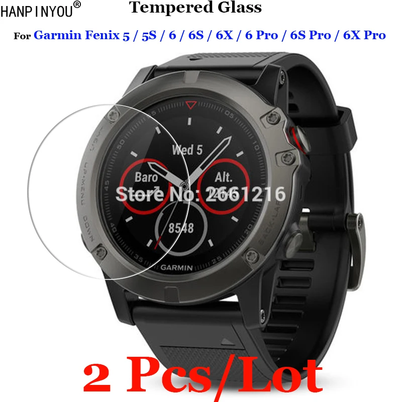 2 Pcs/Lot For Garmin Fenix 5 5S 6 6S 6X Pro Sports Smart Watch Tempered Glass 9H 2.5D Premium Screen Protector Film