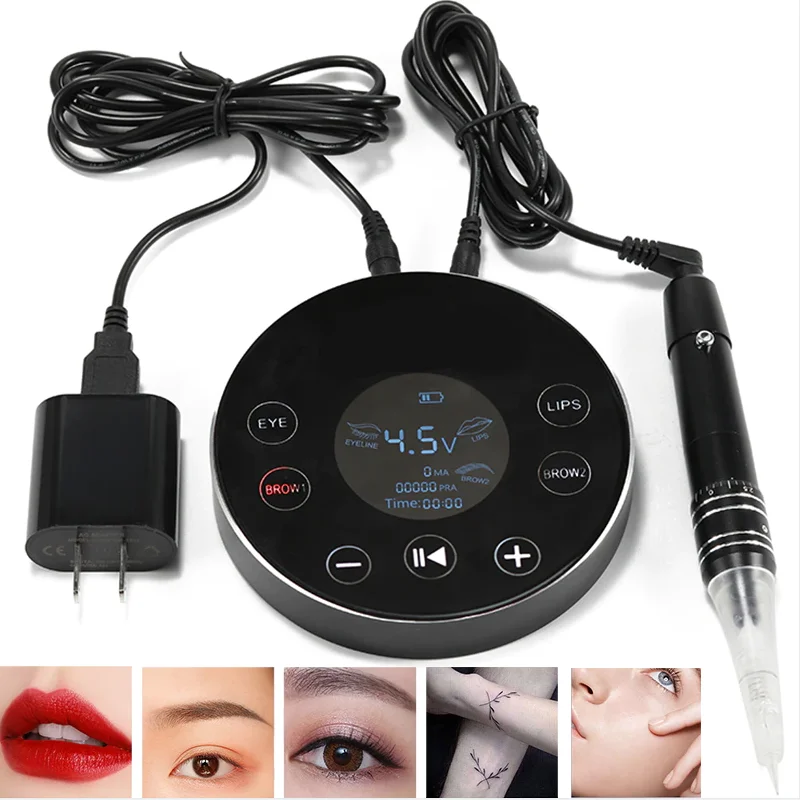 Professional Permanent Makeup Machine Tattoo Gun Eyebrow PMU Machine Pen For Up Eyebrows Eyeliner Lip Microblading Makeup Kit