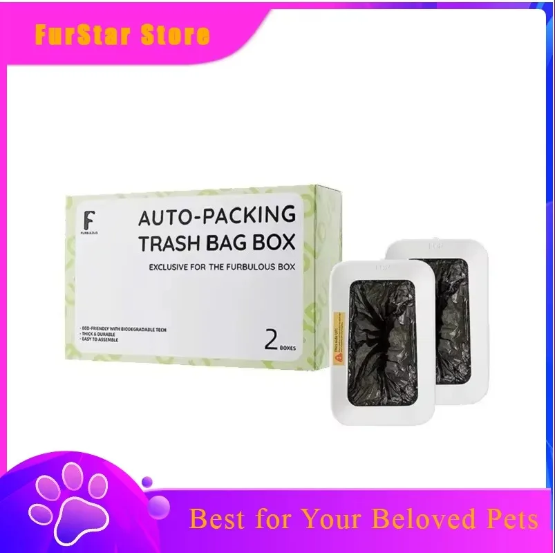 FurStarTrash Bag Box Automatic Cat Litter Box Self Cleaning Smart Cat Sandbox Large Capacity Cats Litter Box Accessories Pet Sup