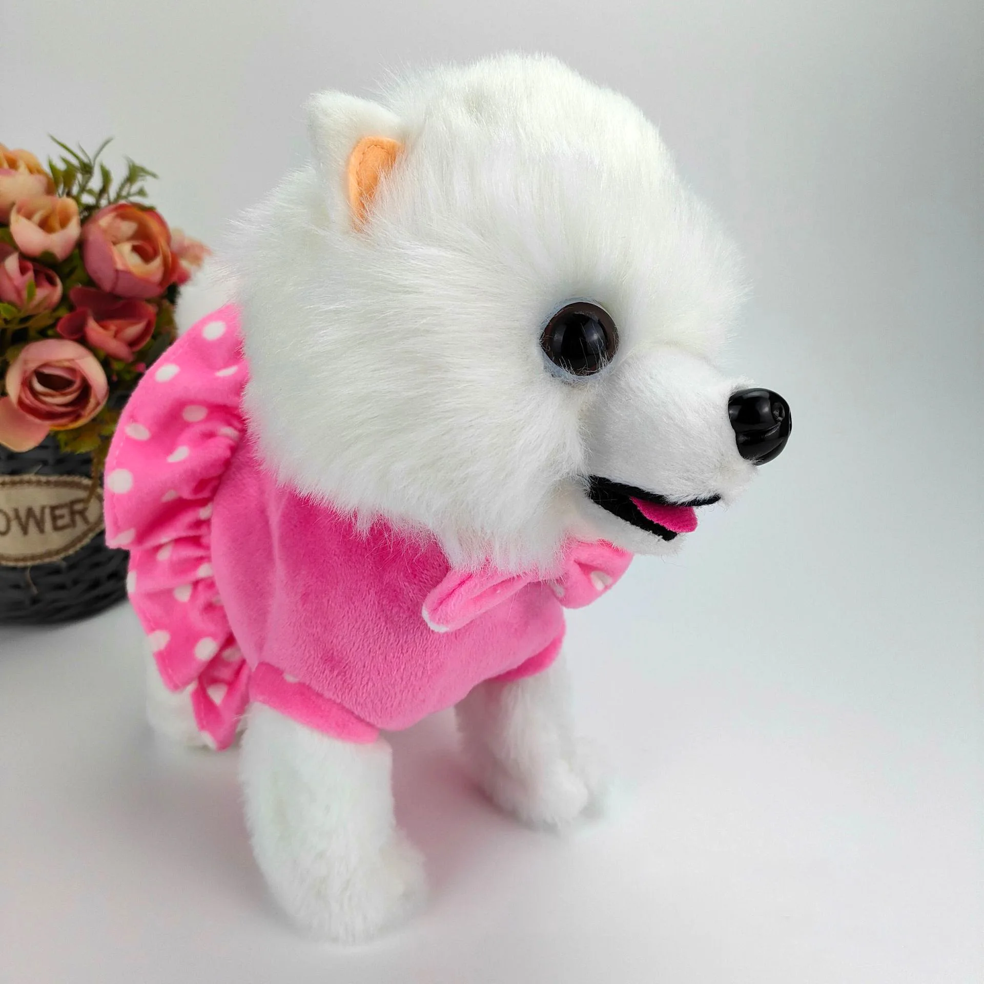 Dog Toys Simulation Electric Toy Dog Cute Plush Pet Remote Control Sound Toy for Kids Christmas Gifts