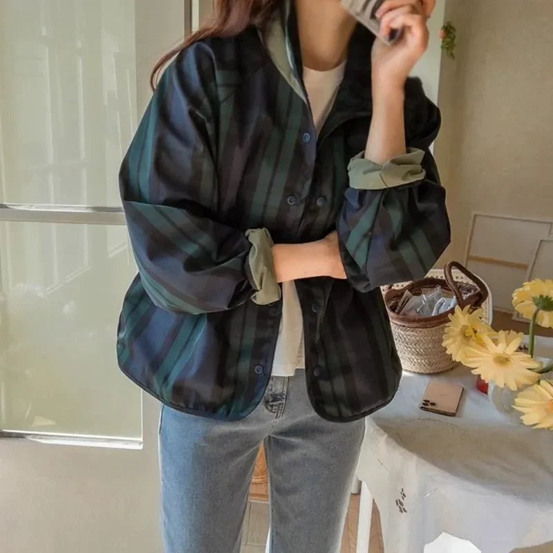 Golf Women Short Jacket Black Tops Cardigan Reversible  Coat Windbreaker College Style Casual Outerwear Chic Clothing Loose Fit