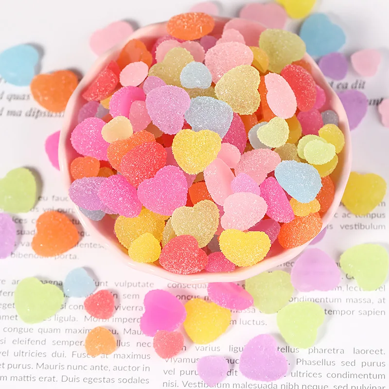 20pcs Mini Jelly Candy Dessert Jelly Diy Resin Kitchen Scene Miniatures Hairpin Materials Doll Accessories Decoration Home Decor